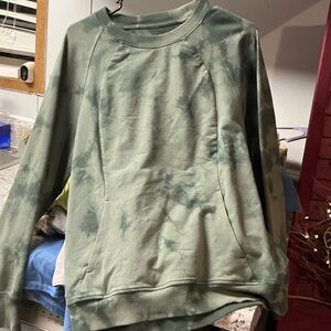 lululemon athletica Green Tie-Dye Crew Neck Sweater